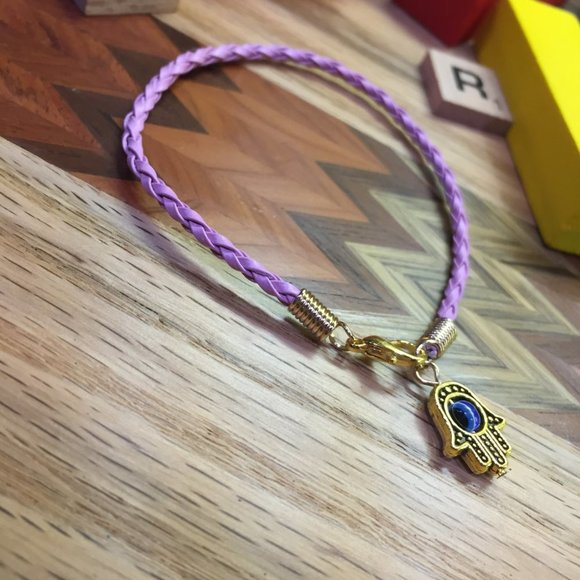 Pink & Gold Colored Rope Bracelet - Picture 4 of 4